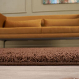 The Rugs Brown Soft Plain Design Fluffy Shaggy Rugs And Runners High Pile Living Room Kitchen Hallway 380 - thumbnail 5
