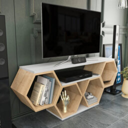 Decorotika Honey Tv Stand Tv Unit For Tvs Up To 55 Inch Sapphire Oak And White - thumbnail 2