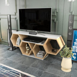 Decorotika Honey Tv Stand Tv Unit For Tvs Up To 55 Inch Sapphire Oak And White - thumbnail 3