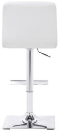 Lamboro Luscious Breakfast Bar Stool, Chrome Footrest, Height Adjustable Swivel Gas Lift, Home Bar & Kitchen Faux-Leather Barstool, White - thumbnail 5