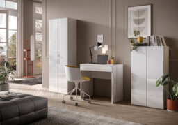 FurniComp LTD Furnicomp Kompact Small White Gloss Home Office Desk/dressing Table - thumbnail 5