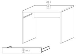 FurniComp LTD Furnicomp Kompact Small White Gloss Home Office Desk/dressing Table - thumbnail 6