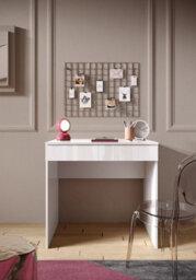 FurniComp LTD Furnicomp Kompact Small White Gloss Home Office Desk/dressing Table - thumbnail 4