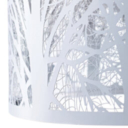 Happy Homewares Unique And Beautiful Polished Chrome Metal Forest Design Ceiling Pendant Shade - thumbnail 3