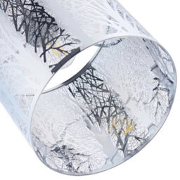 Happy Homewares Unique And Beautiful Polished Chrome Metal Forest Design Ceiling Pendant Shade - thumbnail 4