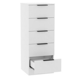 Lassic Vida Designs Trega 5-Drawer Narrow Chest In Black Compact Storage Solution For Small Rooms & Nurseries, 900(H) X 345(W) X 360(D) - thumbnail 9