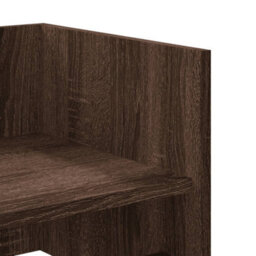 Berkfield Wall Shelf Brown Oak 100X35X30.5 Cm Engineered Wood - thumbnail 7