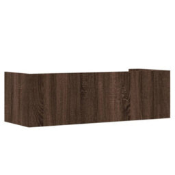 Berkfield Wall Shelf Brown Oak 100X35X30.5 Cm Engineered Wood - thumbnail 6