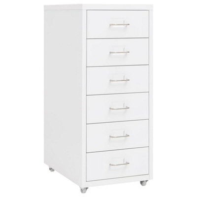 Vidaxl Mobile File Cabinet White 28X41X69 Cm Metal - image 1