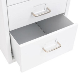 Vidaxl Mobile File Cabinet White 28X41X69 Cm Metal - thumbnail 6