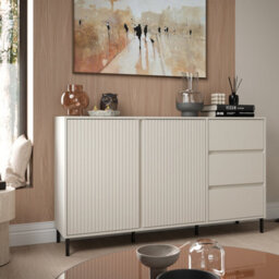 Furniture To Go Avenale Sideboard 2 Door 3 Drawer In Cashmere - thumbnail 4