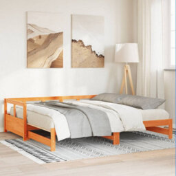 Berkfield Daybed Without Mattress Wax Brown 80X200 Cm Solid Wood Pine - thumbnail 4