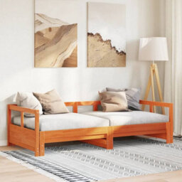 Berkfield Daybed Without Mattress Wax Brown 80X200 Cm Solid Wood Pine