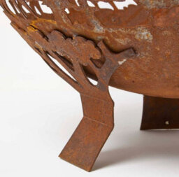 Fallen Fruits Oxidised Rust Effect Woodland Fire Pit Basket Bowl Cast Iron - thumbnail 4