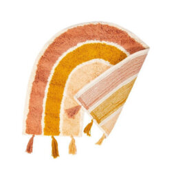 Sass & Belle Rainbow Tassel Children's Shaggy Rug Floor Mat, Coral - 50 X 60Cm - thumbnail 2