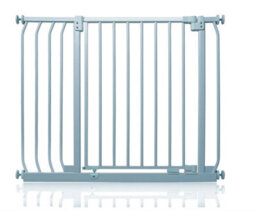 Safetots Elite Pressure Safety Gate, 89Cm - 98Cm, Matt Grey, Pressure Fit Stair Gate - thumbnail 1