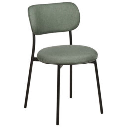 Beliani Set Of 2 Dining Chairs Casey Fabric Dark Green - thumbnail 4