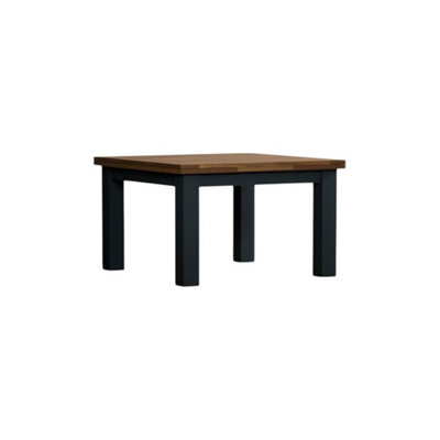 Furniture 48 Extending Romney 90Cm Oak And Dark Blue Painted Dining Table