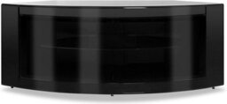 "Homeology Pangea Gloss Black Curved Tru-Corner Beam-Thru Doors Up To 50"" Tv Cabinet" - thumbnail 4