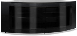 "Homeology Pangea Gloss Black Curved Tru-Corner Beam-Thru Doors Up To 50"" Tv Cabinet" - thumbnail 6