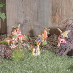 Pelle & Sol Mini Fairy Garden Figurines - Set Of 6 - Waterproof Outdoor Ornament Statues - Decorative Accessories For Garden Décor - thumbnail 4