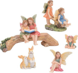 Pelle & Sol Mini Fairy Garden Figurines - Set Of 6 - Waterproof Outdoor Ornament Statues - Decorative Accessories For Garden Décor - thumbnail 1