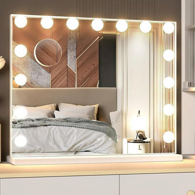 Belofay 50 X 42 Cm Hollywood Vanity Mirror With Lights, Dimmable Led, Touch Control, Tabletop Or Wall Mounted - image 1