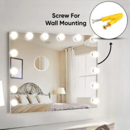 Belofay 50 X 42 Cm Hollywood Vanity Mirror With Lights, Dimmable Led, Touch Control, Tabletop Or Wall Mounted - thumbnail 5