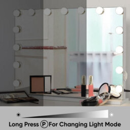 Belofay 50 X 42 Cm Hollywood Vanity Mirror With Lights, Dimmable Led, Touch Control, Tabletop Or Wall Mounted - thumbnail 8