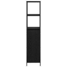 Vidaxl Bathroom Cabinet With Shelves Black Oak 36X35X165 Cm - thumbnail 6