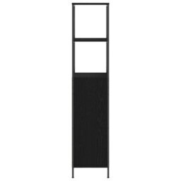 Vidaxl Bathroom Cabinet With Shelves Black Oak 36X35X165 Cm - thumbnail 7