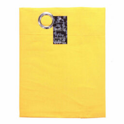 Homescapes Plain Yellow Cotton Eyelet Curtains 137 X 182 Cm - thumbnail 4
