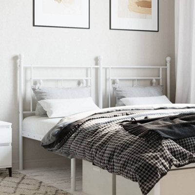 Berkfield Metal Headboard White 160 Cm - image 1