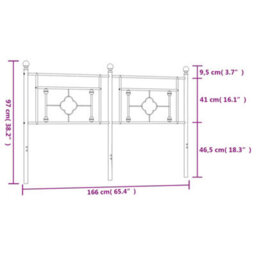 Berkfield Metal Headboard White 160 Cm - thumbnail 7