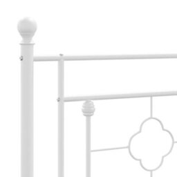 Berkfield Metal Headboard White 160 Cm - thumbnail 6