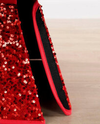 Werchristmas 36 Cm Red Square Sequin Christmas Tree Collar - thumbnail 4