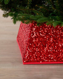 Werchristmas 36 Cm Red Square Sequin Christmas Tree Collar - thumbnail 3