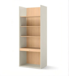 Arte Beige & Oak Vincenza Woow 85Cm Bookcase With Led Lighting And Four Shelves - thumbnail 3