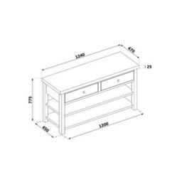 Homestylestore 1215mm Light Grey And Oak Bathroom Vanity Unit With Black Round Handles - thumbnail 3