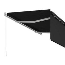 Berkfield Manual Retractable Awning With Blind 3.5X2.5M Anthracite - thumbnail 5