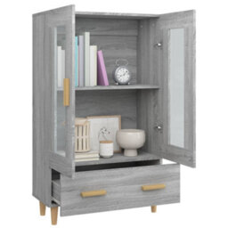 Berkfield Highboard Grey Sonoma 70X31X115 Cm Engineered Wood - thumbnail 4