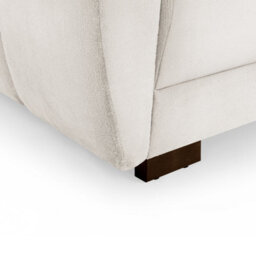 Furnishings For Less UK Zura Cream Plush Velvet Large U Shaped 4 - 5 Seater Sofa Wooden Legs - thumbnail 2