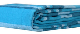 Ehc Soft & Lightweight Indian Kerala Pattern Striped Cotton King Size Throw, Teal - 220 X 250 Cm - thumbnail 6
