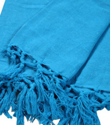 Ehc Soft & Lightweight Indian Kerala Pattern Striped Cotton King Size Throw, Teal - 220 X 250 Cm - thumbnail 7