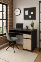 Decorotika Isla Computer Desk Black Travertine - thumbnail 5