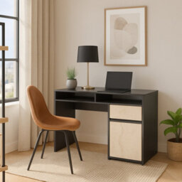 Decorotika Isla Computer Desk Black Travertine - thumbnail 3