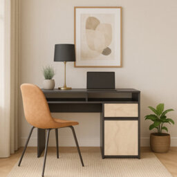Decorotika Isla Computer Desk Black Travertine - thumbnail 2