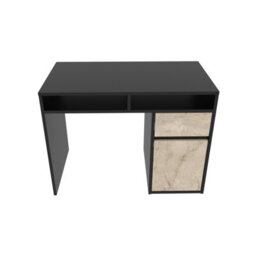Decorotika Isla Computer Desk Black Travertine - thumbnail 8