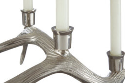 Orsina Antler Design 3 Candle Holder Stand, Christmas Candlestick Holder With Decorative Finish - thumbnail 3