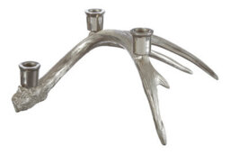 Orsina Antler Design 3 Candle Holder Stand, Christmas Candlestick Holder With Decorative Finish - thumbnail 2